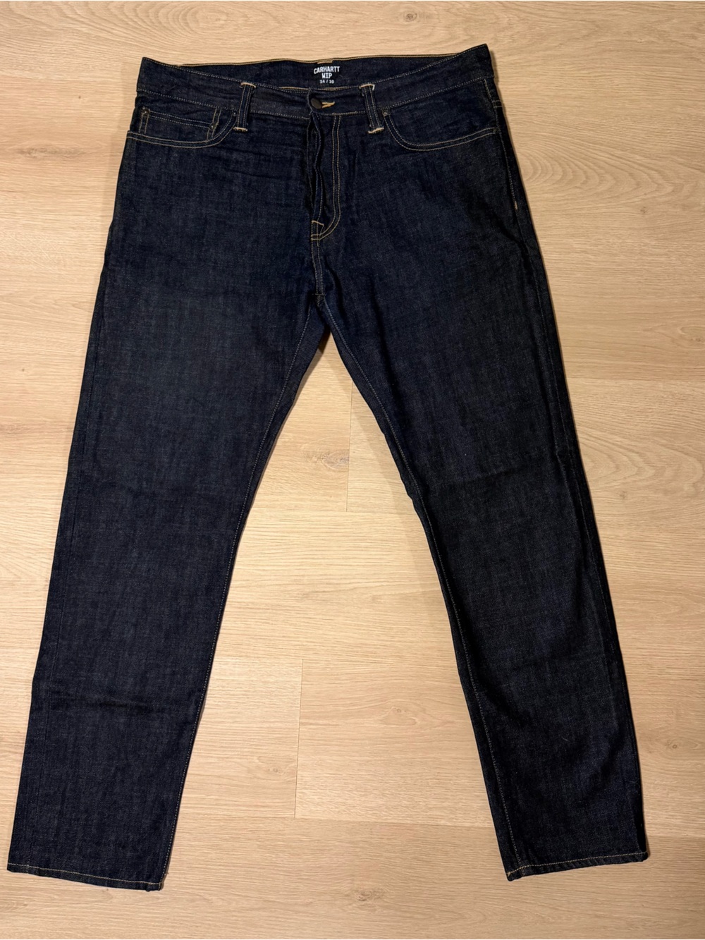 Carhartt WIP Men's Dark Indigo Slim Straight Jeans
